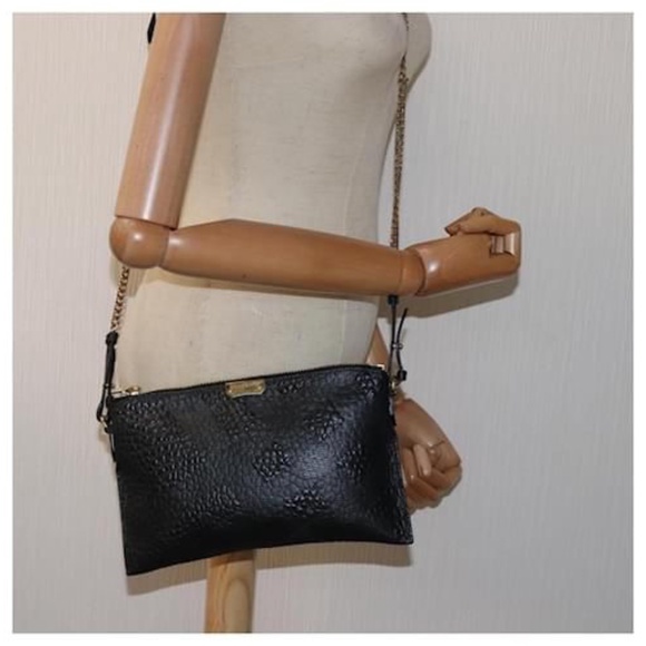 Authentic BURBERRY Shoulder/Crossbody Bag Leather Black - Picture 4 of 14